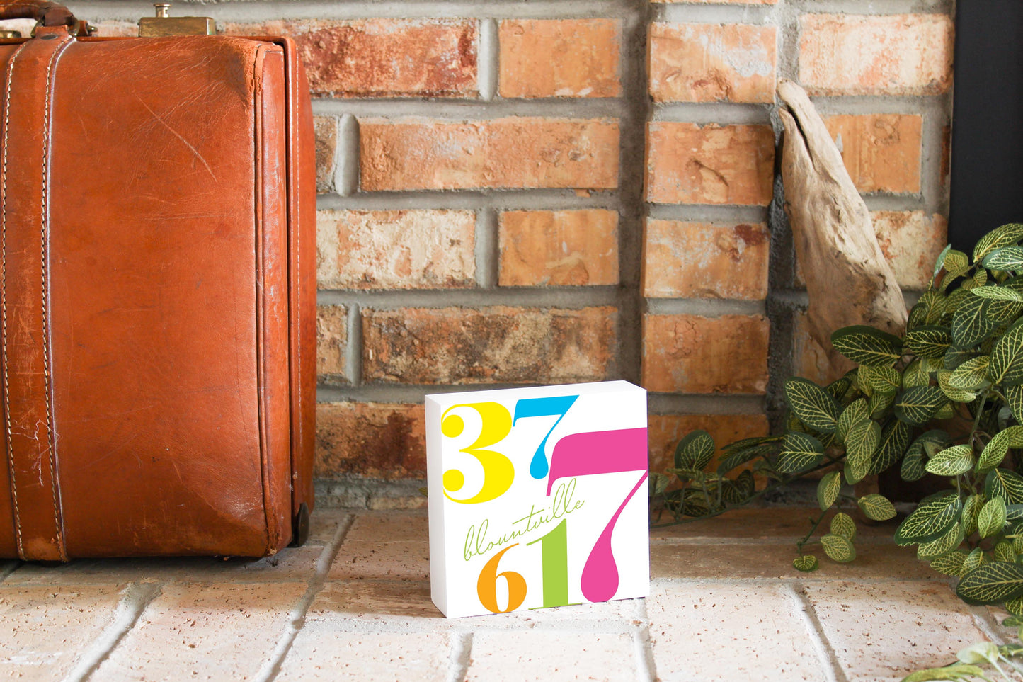 Bright Modern Color Block City Zip Tennessee Blountville | Wood Block | Eaches | Min 4