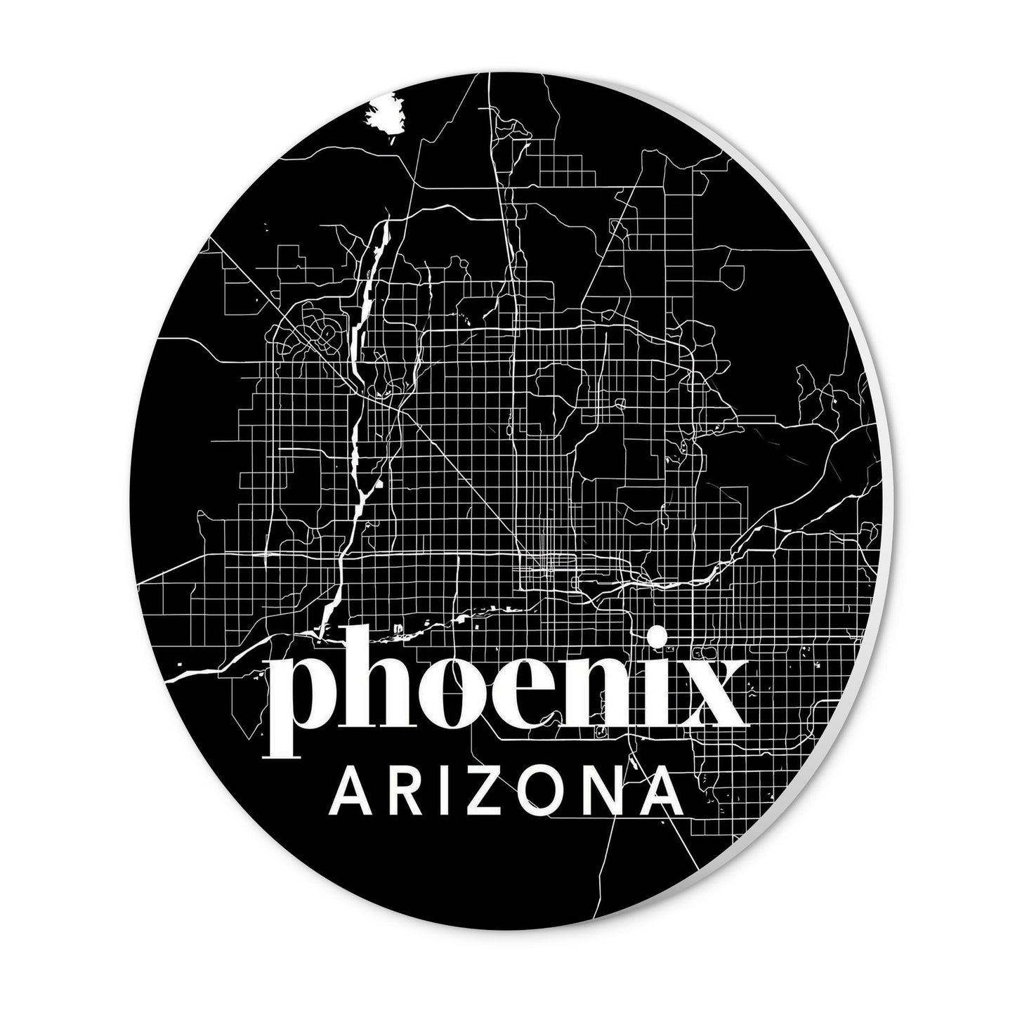 Black And White Black Map Arizona Phoenix | Wood Sign | Eaches | Min 1