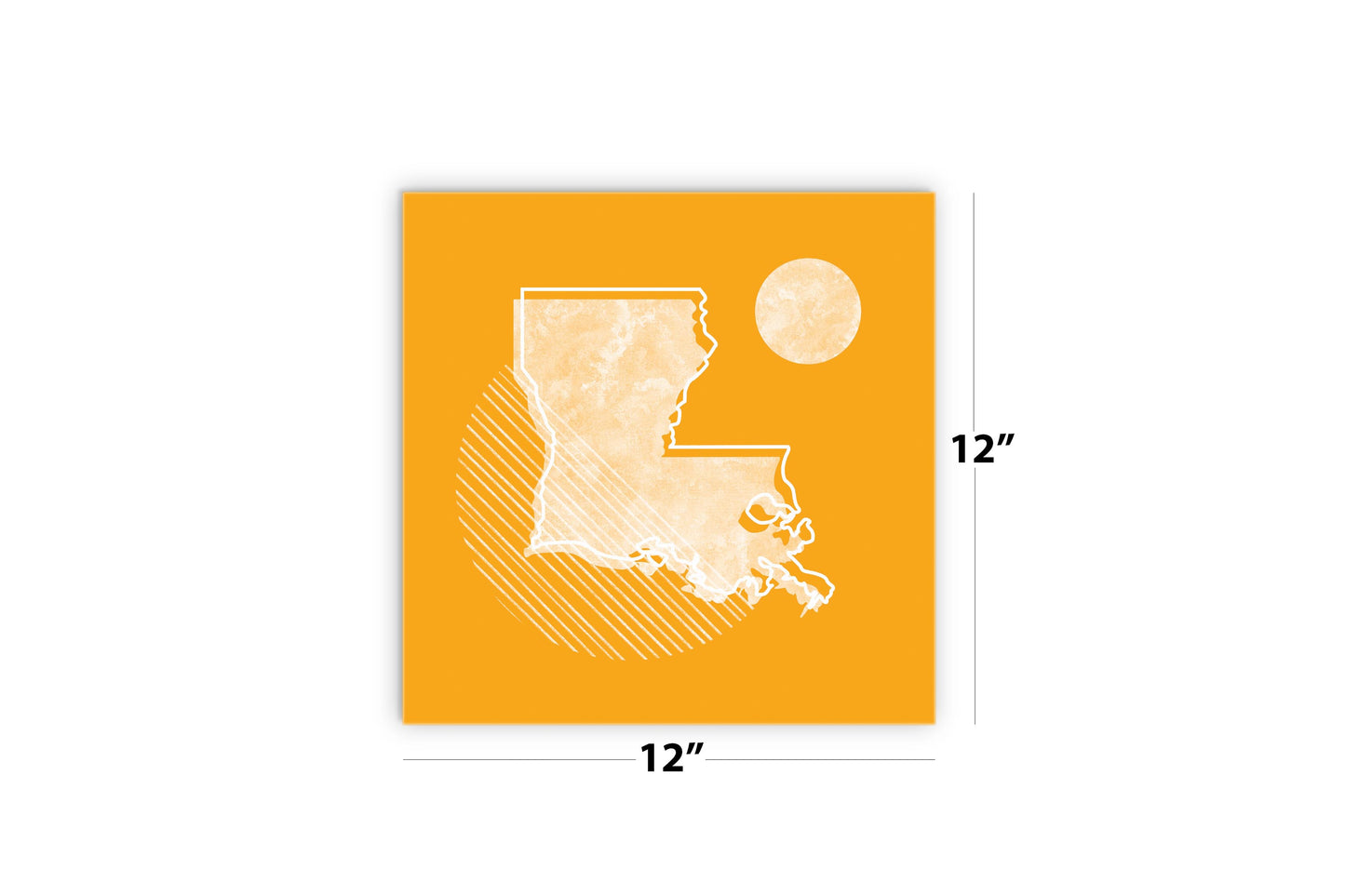 Bright Modern Geometric On Orange Louisiana | Wood Sign | Eaches | Min 2