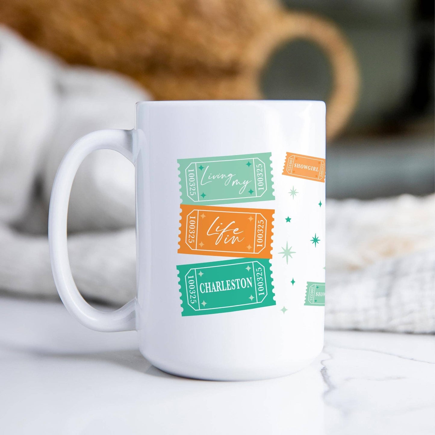 15oz Coffee Mug White-Love+Local Showgirl