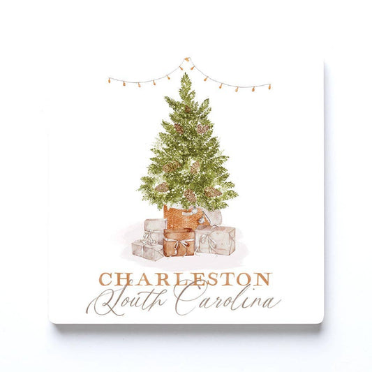 Coaster, Custom City State, Christmas Decor, Souvenir Gift