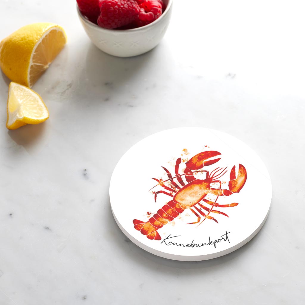 Kennebunkport Maine Lobster Orange | Absorbent Coasters | Eaches | Min 6