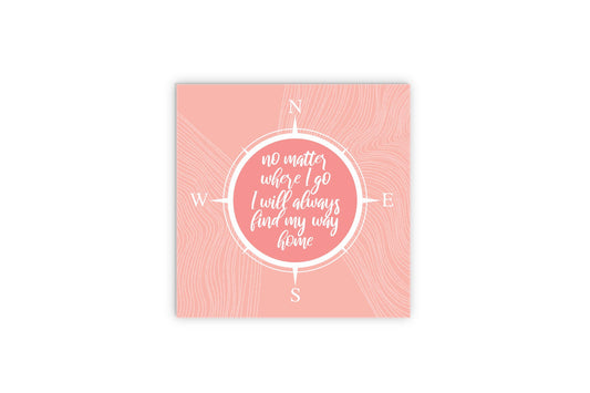 Boho Color Compass On Pink Quote | Wood Sign | Eaches | Min 2