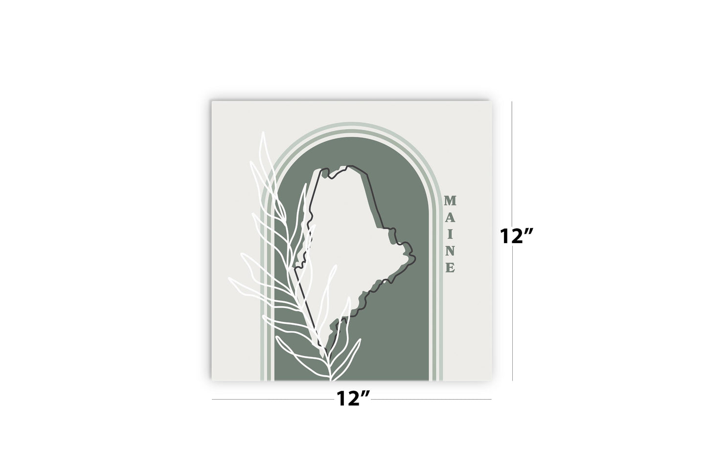 Vintage Groove State With Leaf Maine | Wood Sign | Eaches | Min 2