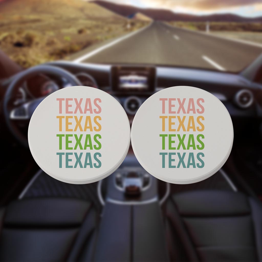 Boho Color Repeated State Name Texas