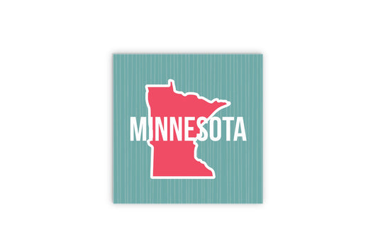 Boho Color State On Blue Minnesota | Wood Sign | Eaches | Min 2