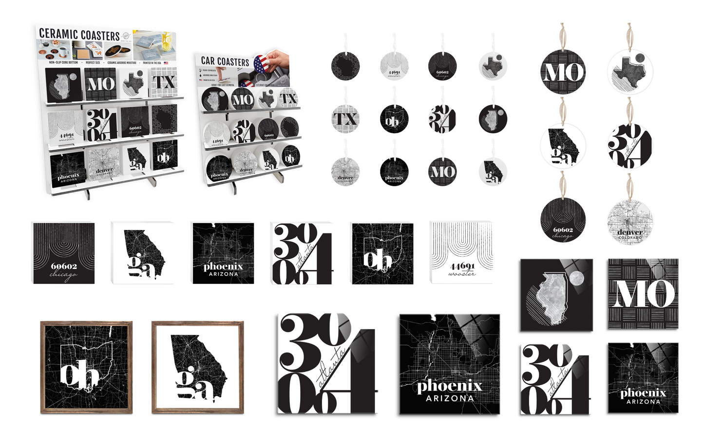 Black And White Product Assortment