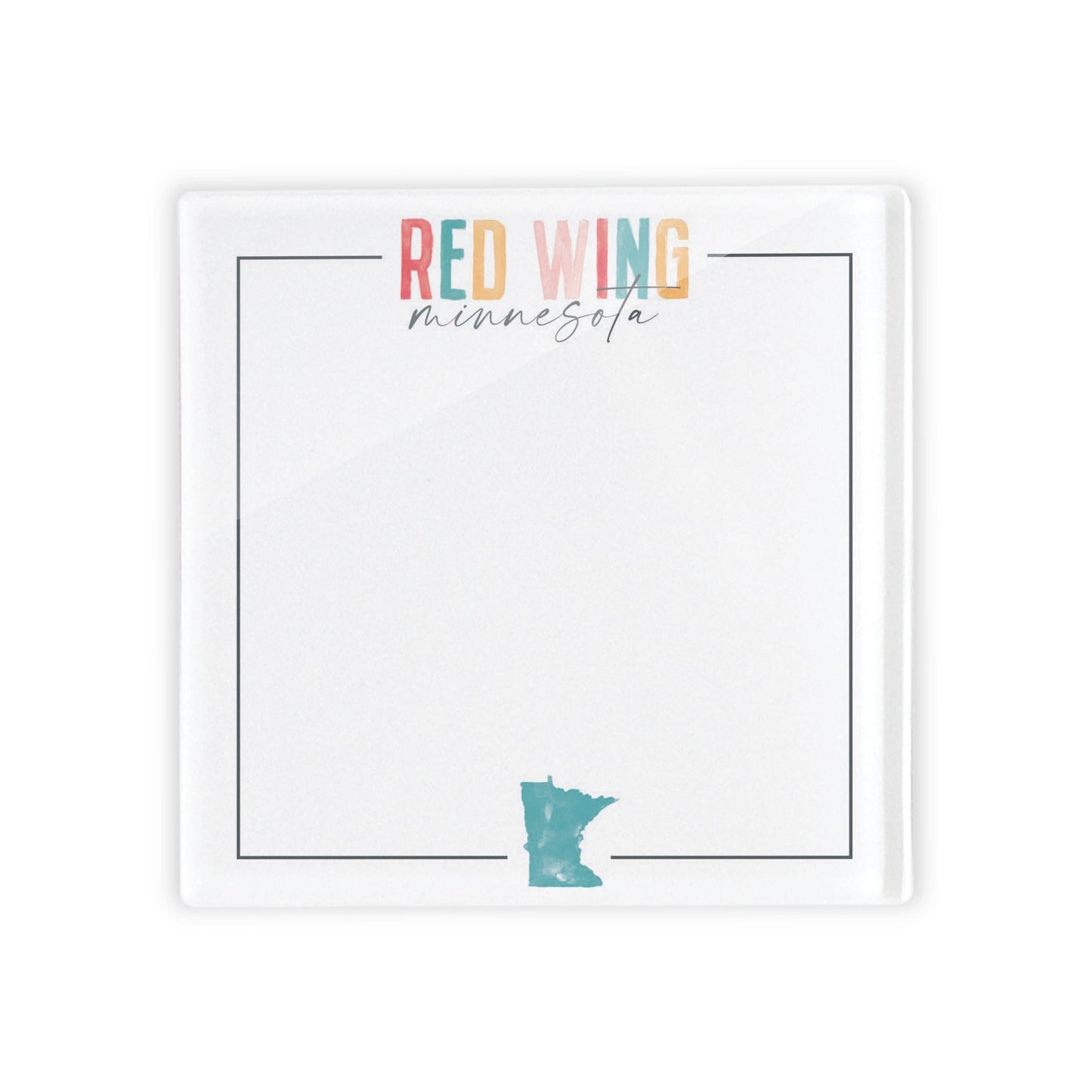 4x4 Clear Reminder-Watercolor City Red Wing Minnesota