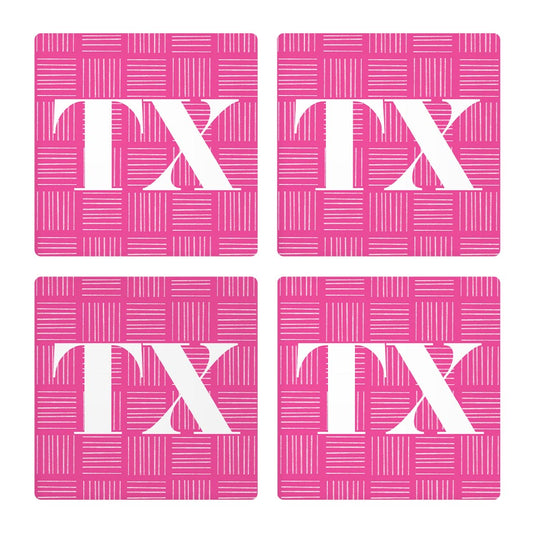 Bright Modern Abbreviated on Pink Texas