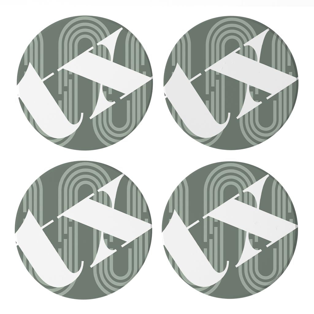 Vintage Groove Green Wave Lines Texas TX