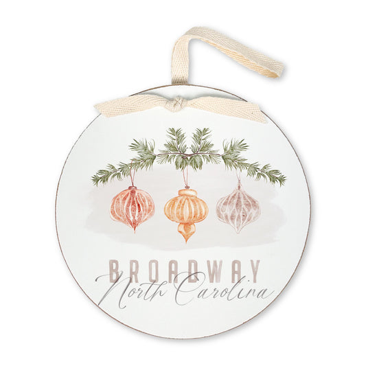 6" Round Ornament-Ornaments Broadway North Carolina -0