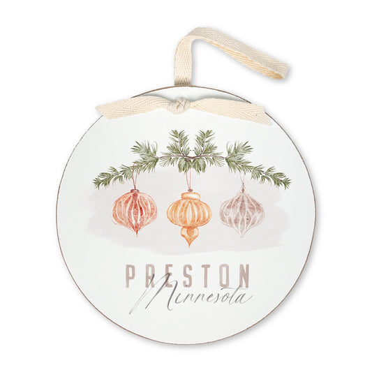 6" Round Ornament-Ornaments Preston Minnesota -0
