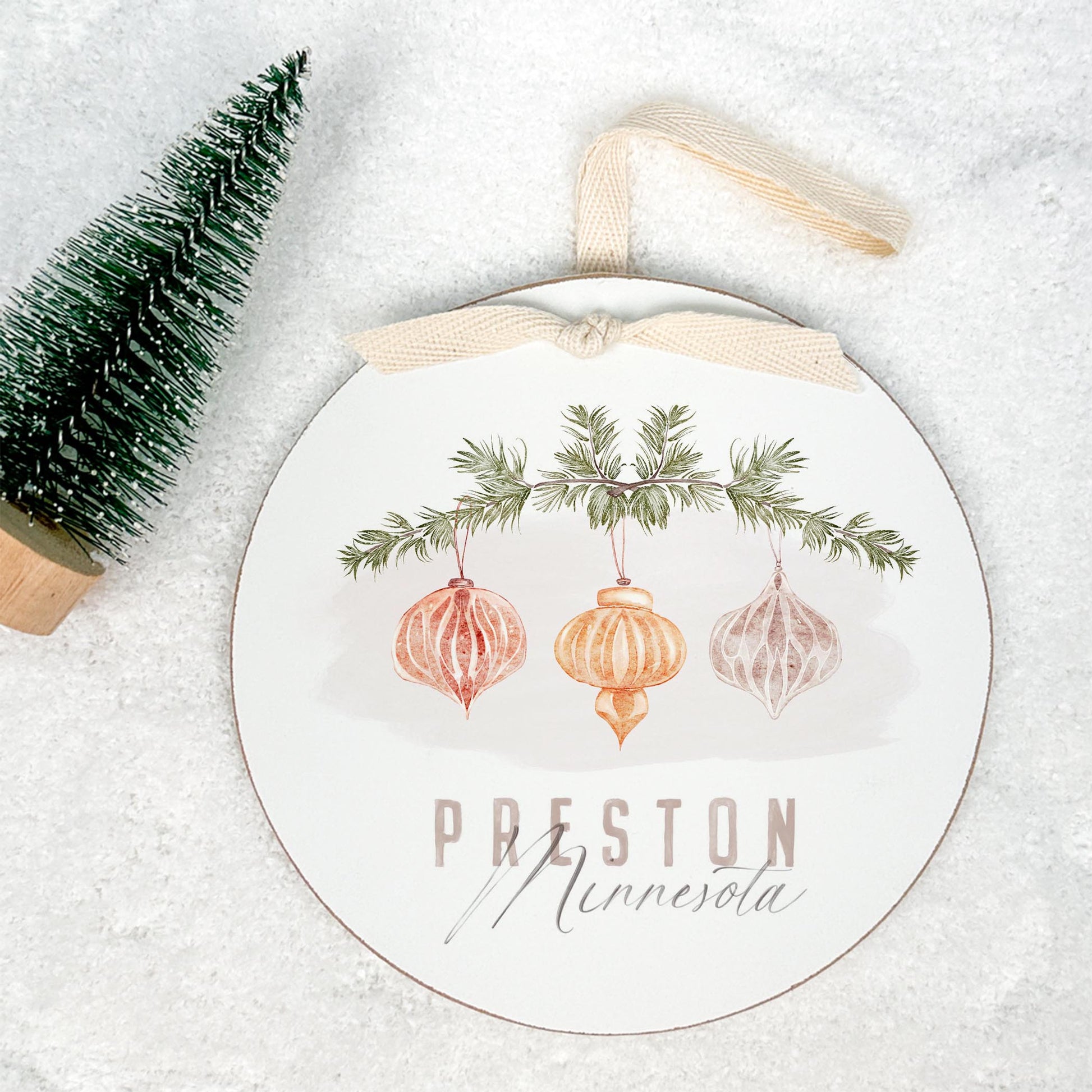 6" Round Ornament-Ornaments Preston Minnesota -1