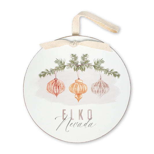 6" Round Ornament-Ornaments Elko Nevada -0