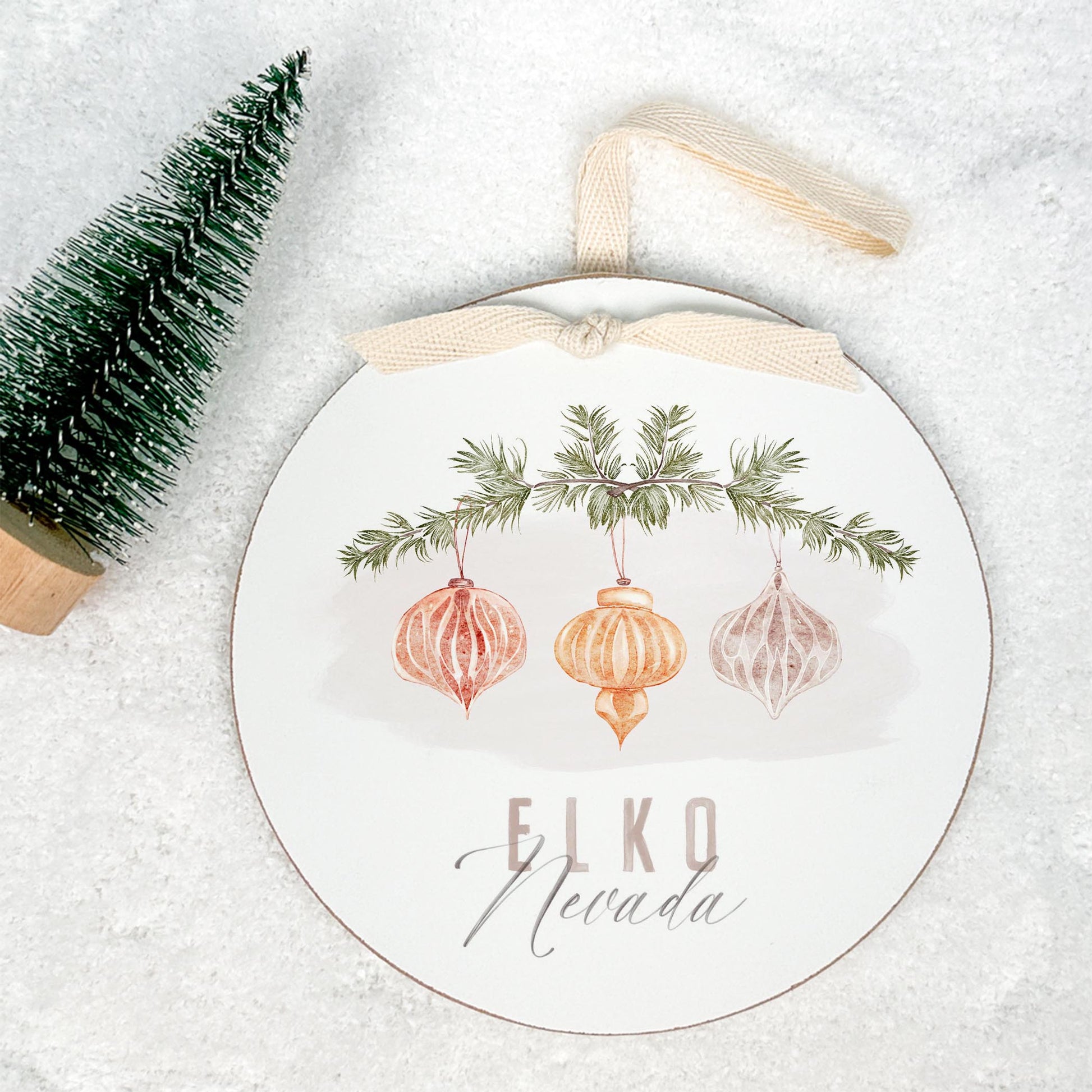 6" Round Ornament-Ornaments Elko Nevada -1