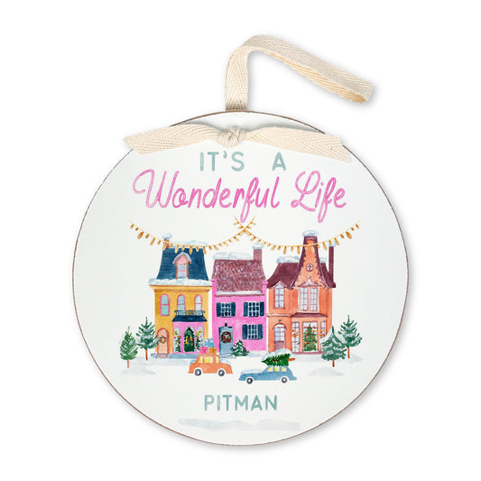 6" Round Ornament-It's A Wonderful Life Pitman -0