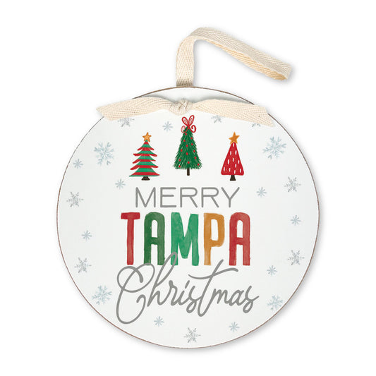 6" Round Ornament-Whimsy Wonderland Traditional Merry Tampa Christmas -0