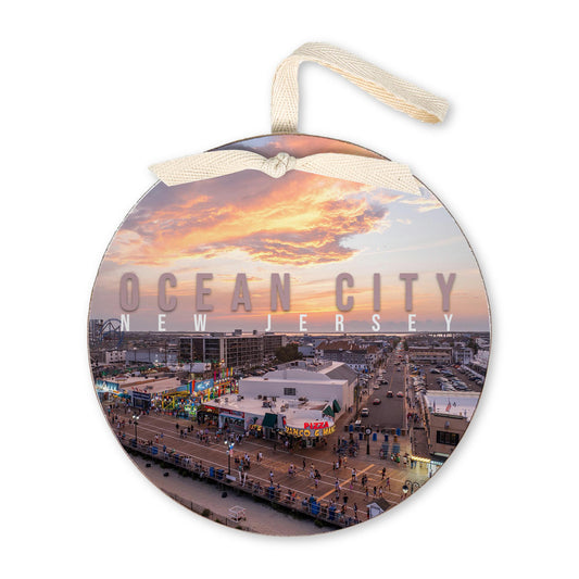 6" Round Ornament-Manco Sunset -0
