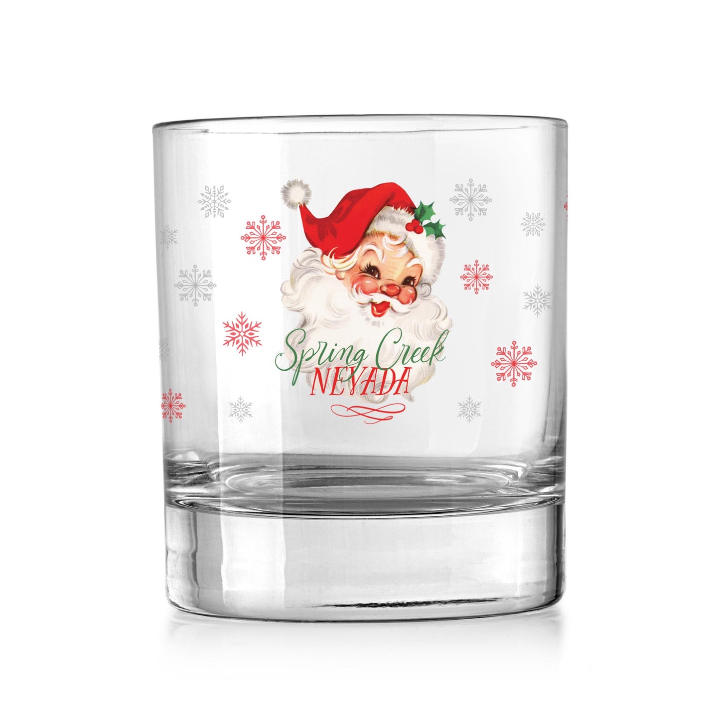 11oz Bourbon Glass-Classic Santa Spring Creek Nevada -0
