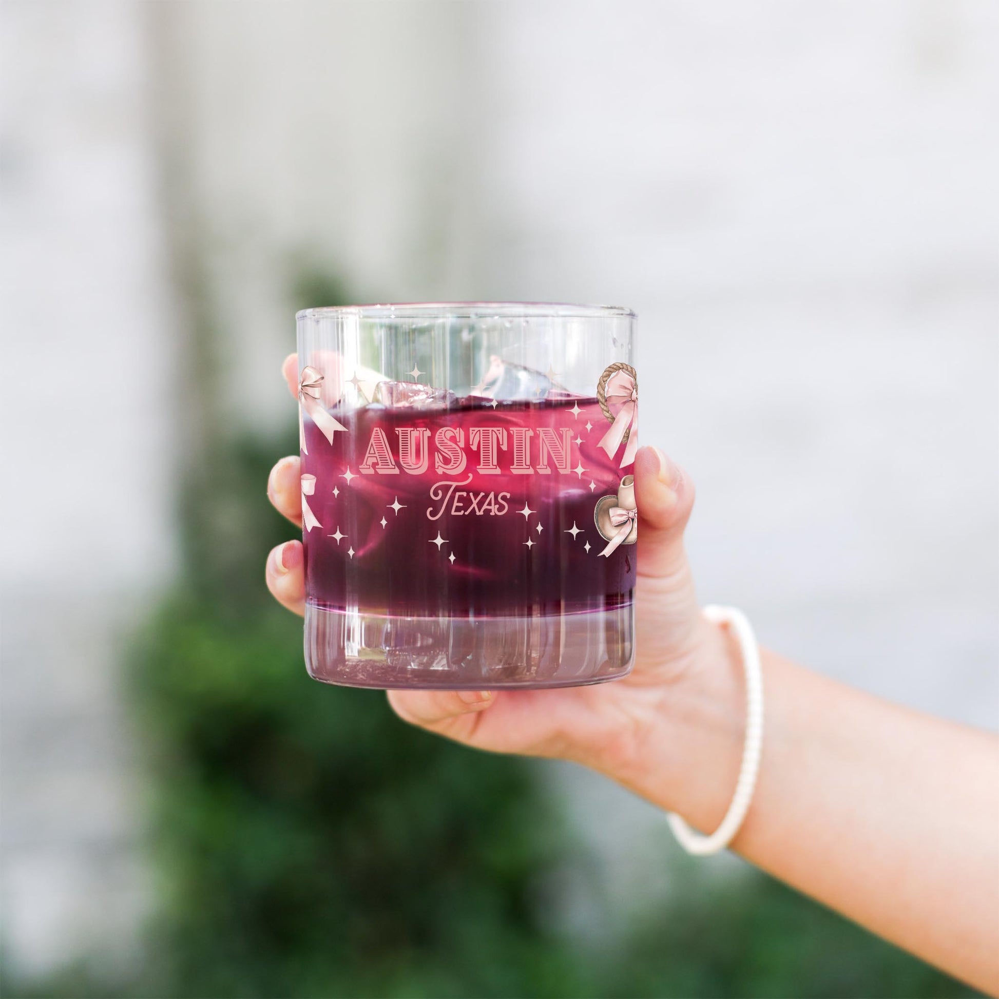 11oz Bourbon Glass-Love+Local Coquette Cowgirl -2