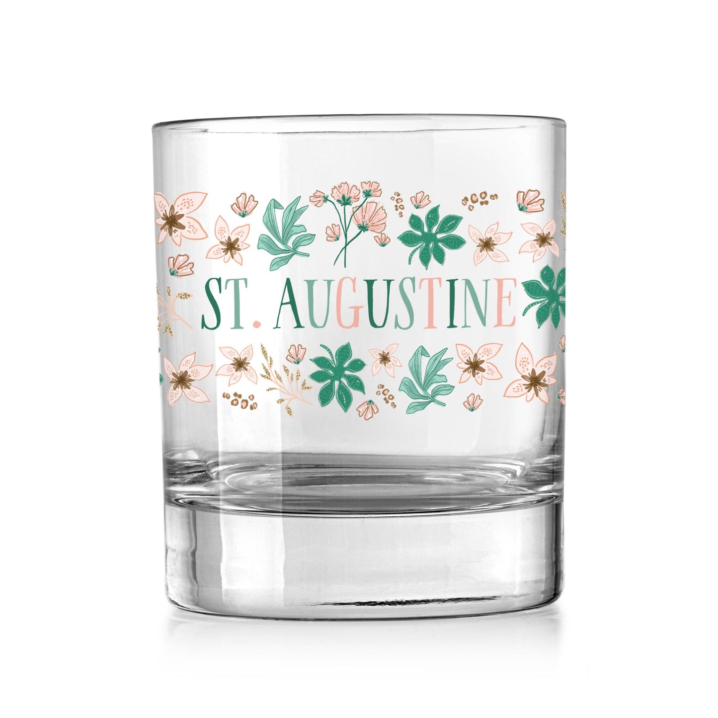 11oz Bourbon Glass-Love+Local Lush Tropics -0