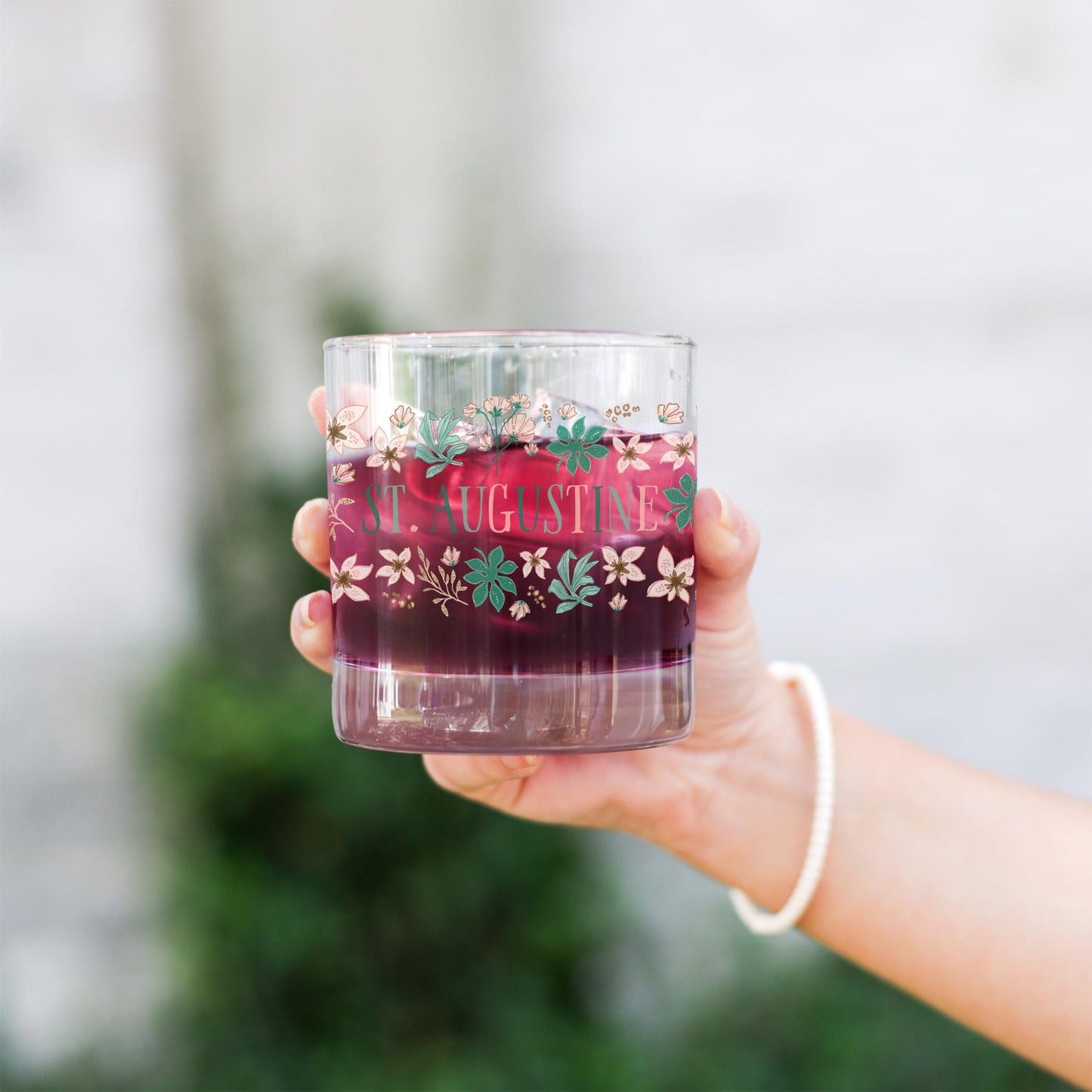 11oz Bourbon Glass-Love+Local Lush Tropics -2