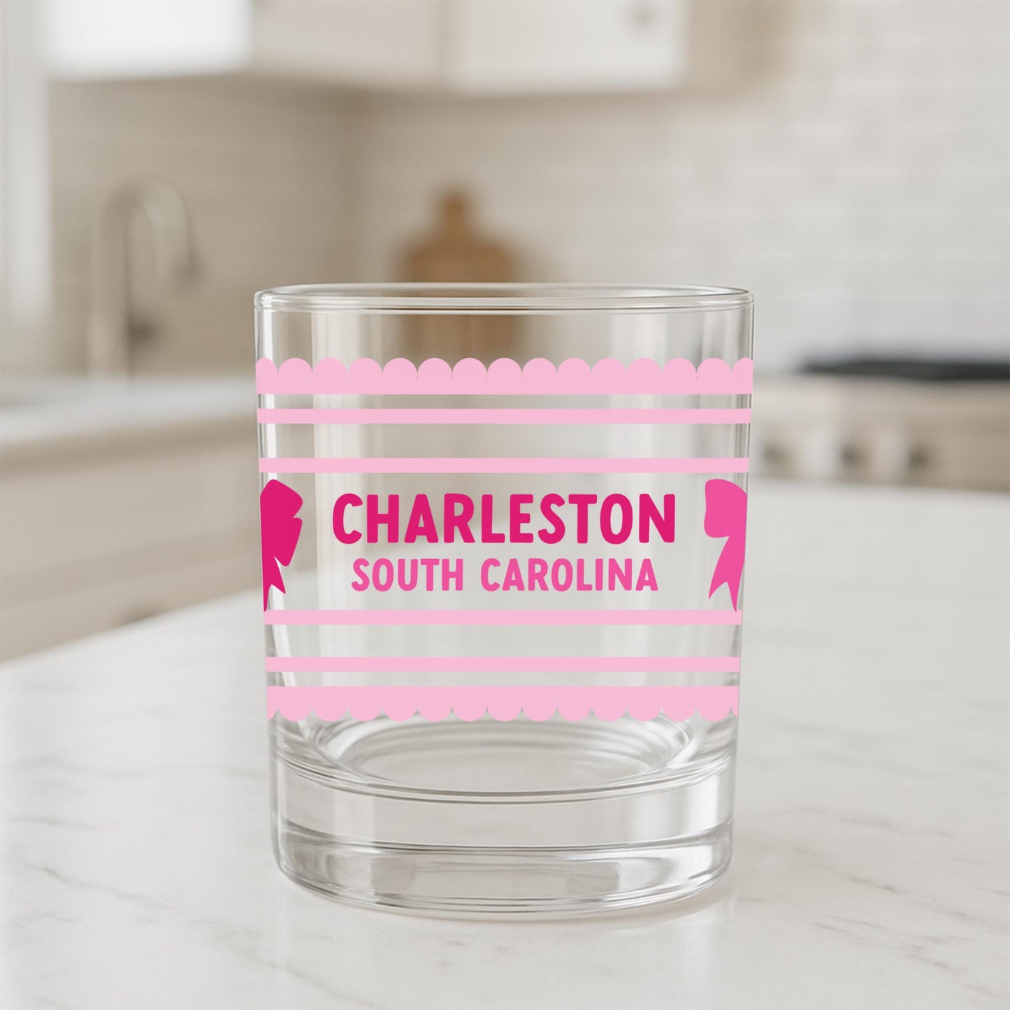 11oz Bourbon Glass-Love+Local Bonita Bows -1