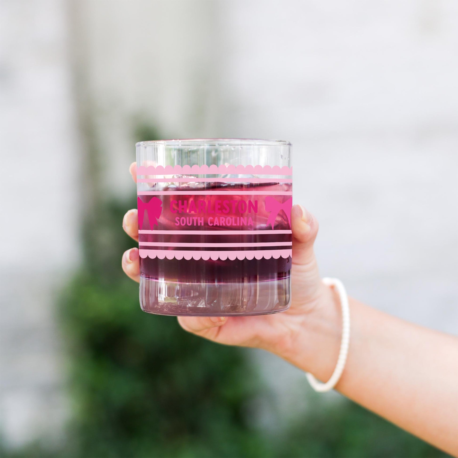 11oz Bourbon Glass-Love+Local Bonita Bows -2