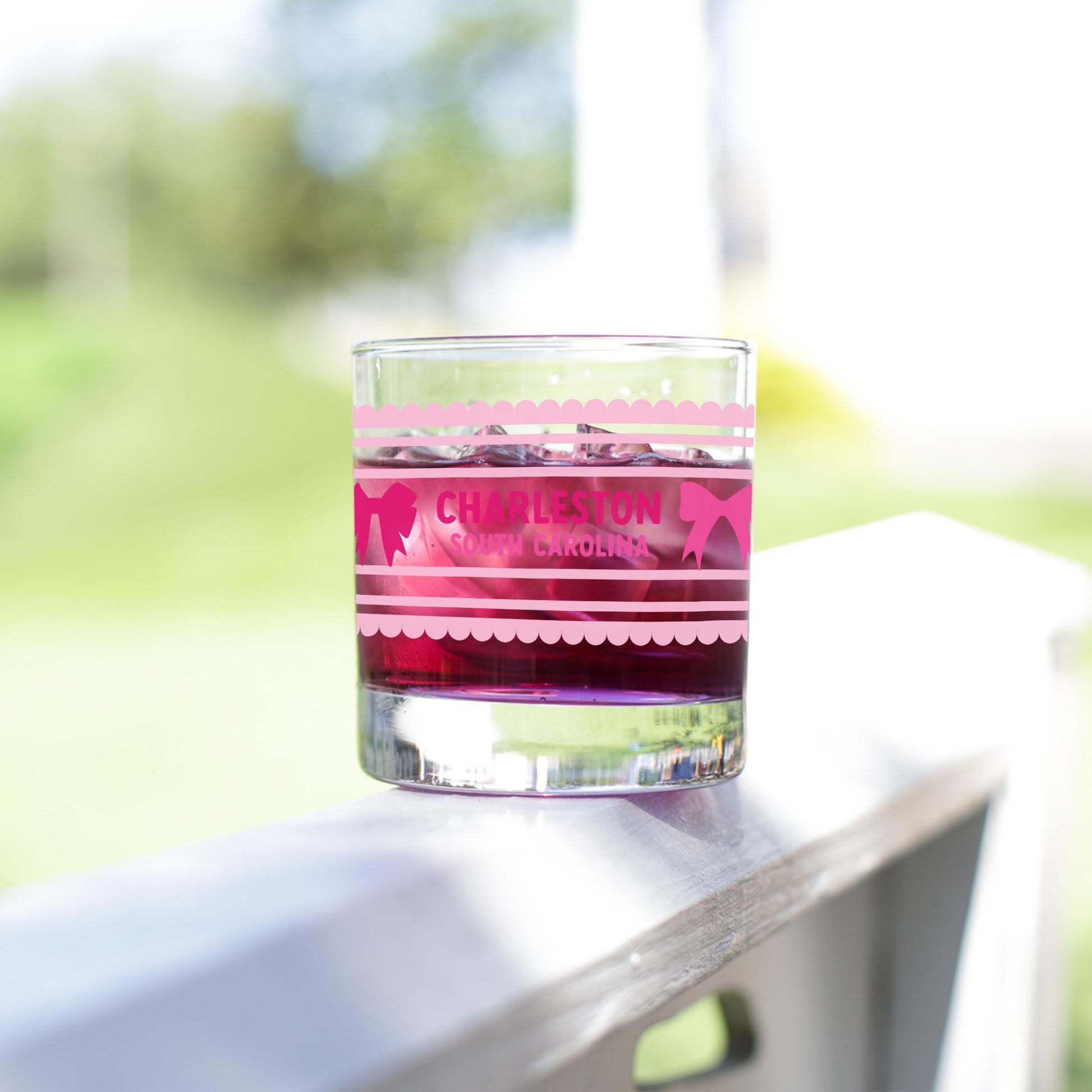 11oz Bourbon Glass-Love+Local Bonita Bows -3