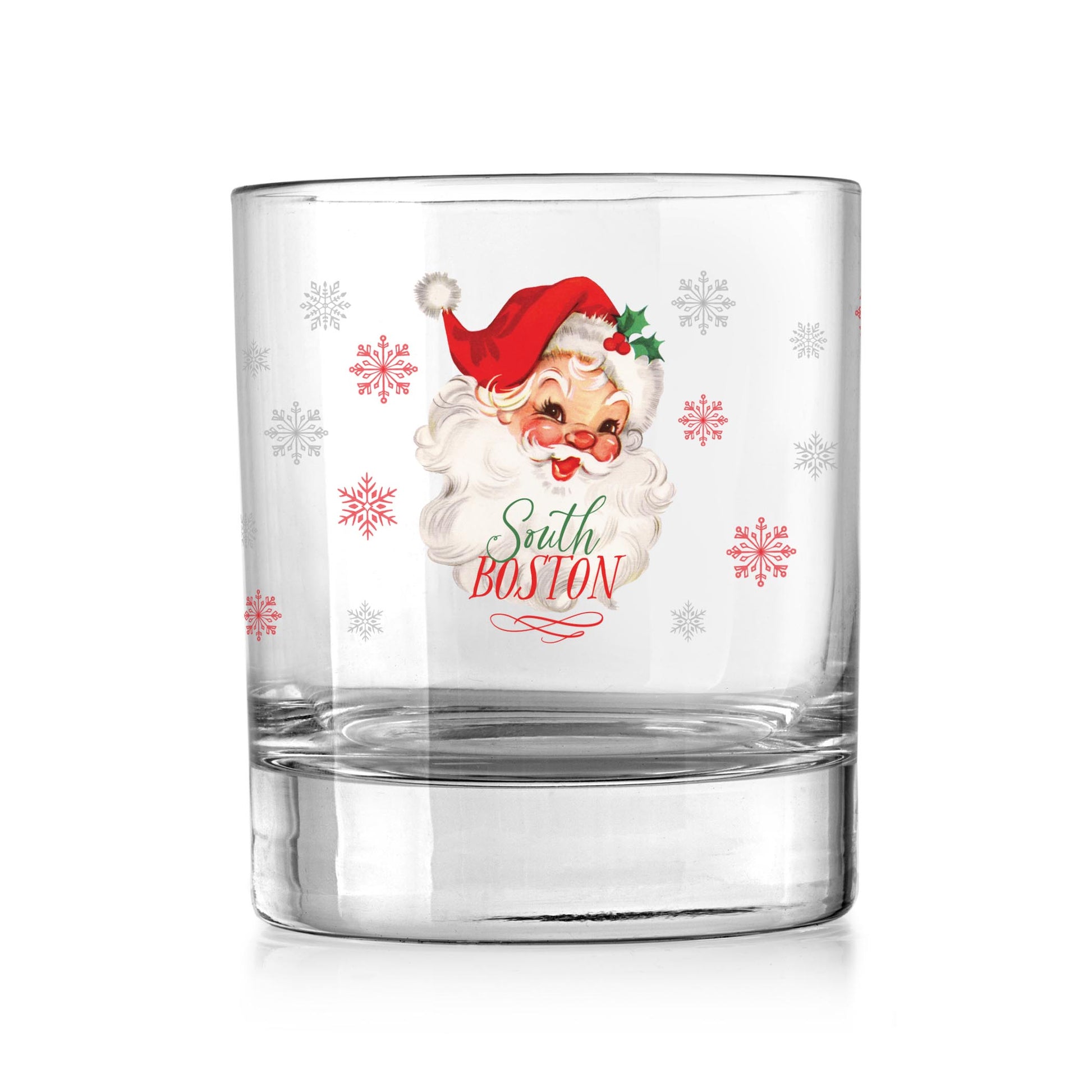 11oz Bourbon Glass-Classic Santa South Boston -0