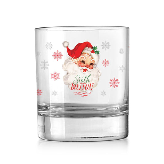 11oz Bourbon Glass-Classic Santa South Boston -0