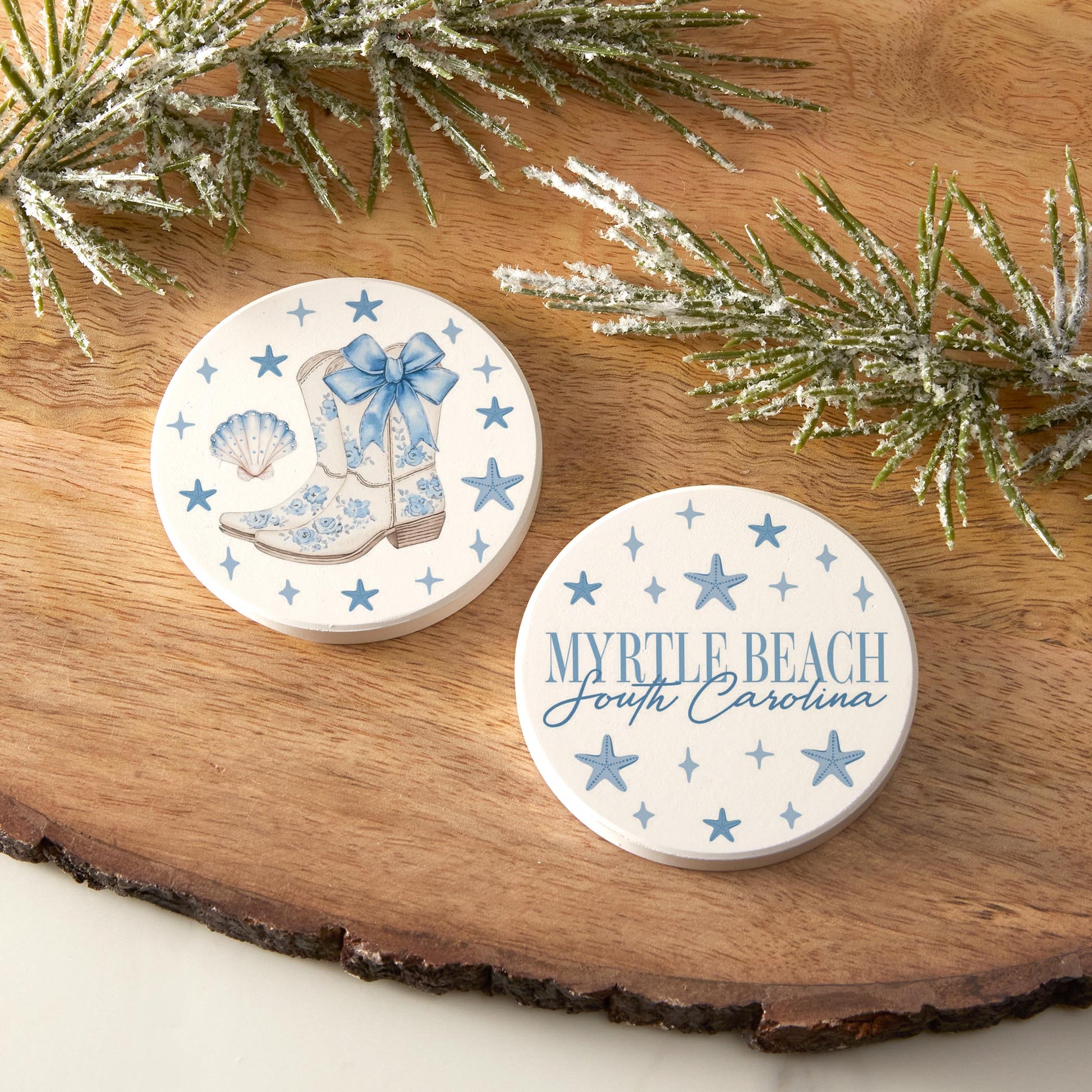 Car Coaster 2-Pack Love Local-Love+Local Coastal Cowgirl -3