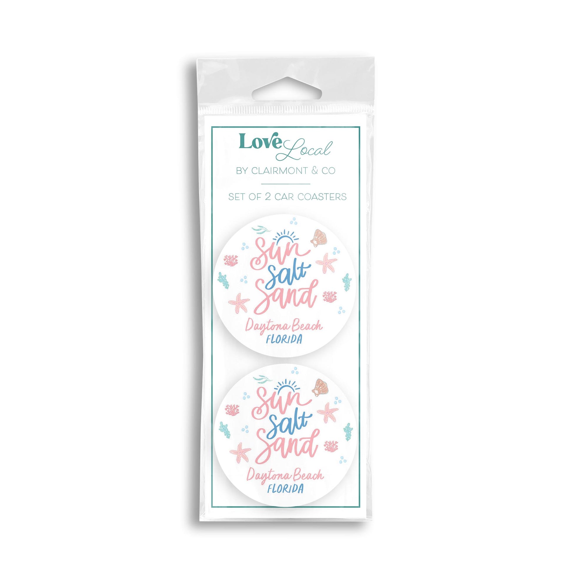 Car Coaster 2-Pack Love Local-City & State Coastal Sea Turtles -0