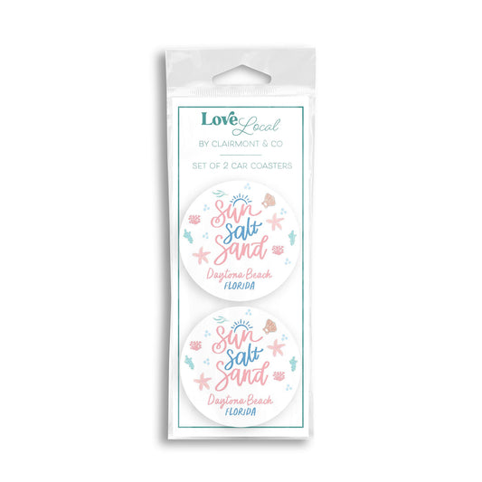 Car Coaster 2-Pack Love Local-City & State Coastal Sea Turtles -0