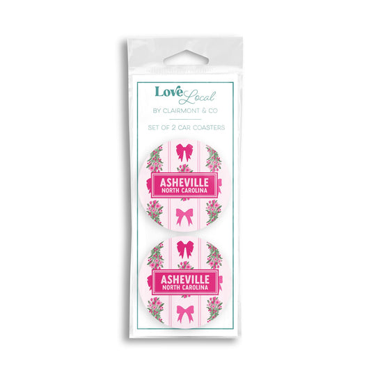Car Coaster 2-Pack Love Local-Love+Local Bonita Bows -0
