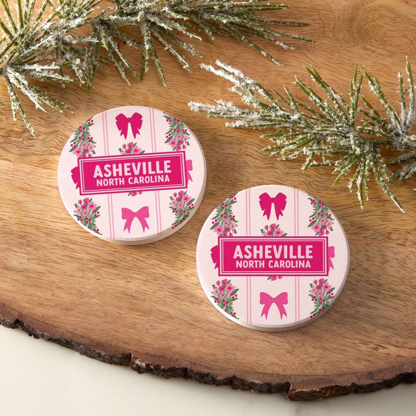 Car Coaster 2-Pack Love Local-Love+Local Bonita Bows -3