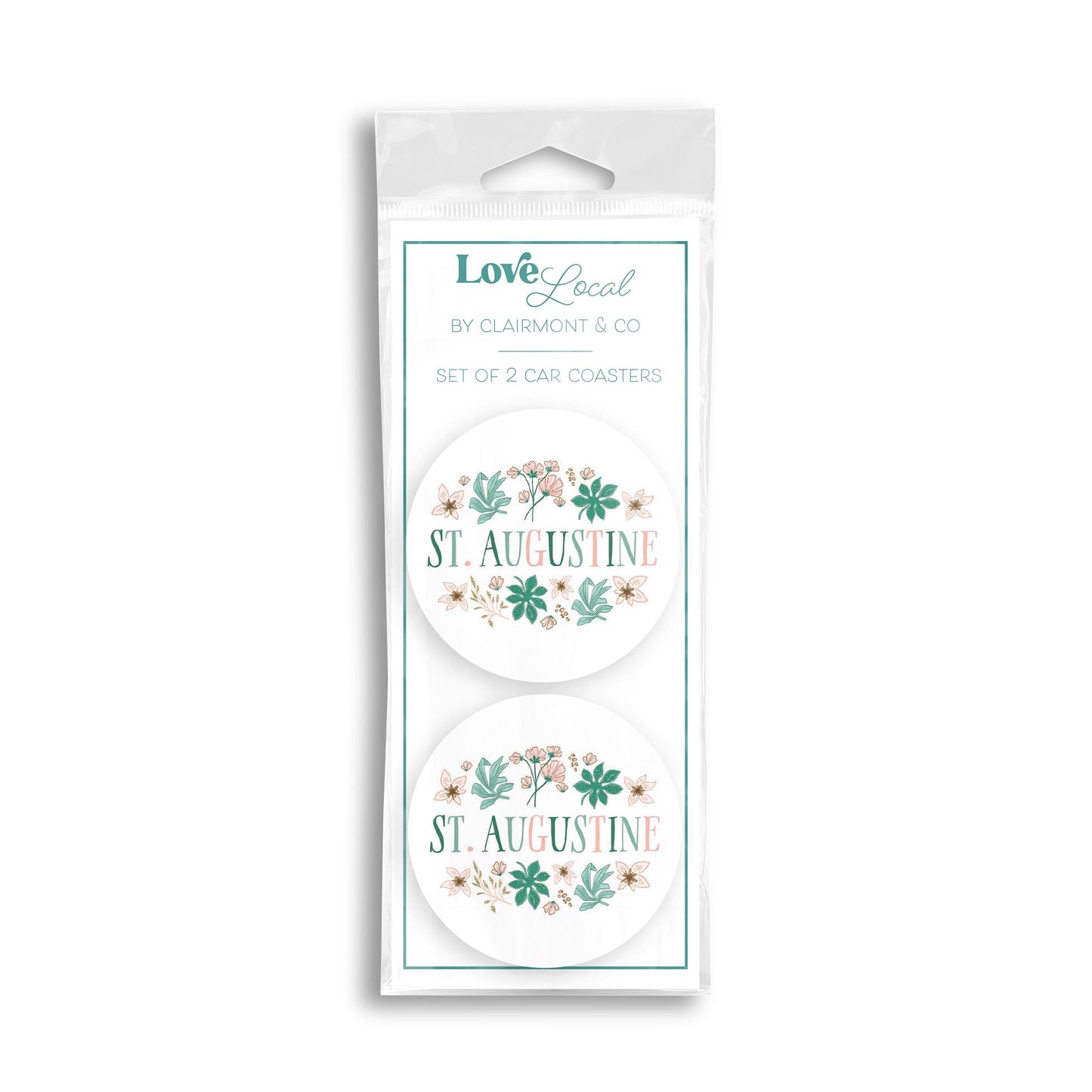 Car Coaster 2-Pack Love Local-Love+Local Lush Tropics -0