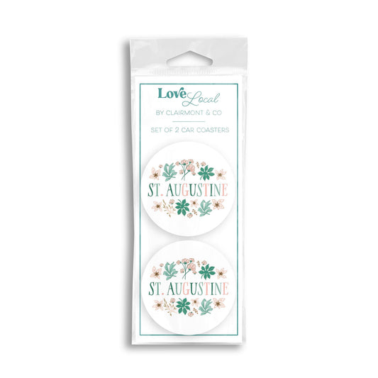 Car Coaster 2-Pack Love Local-Love+Local Lush Tropics -0