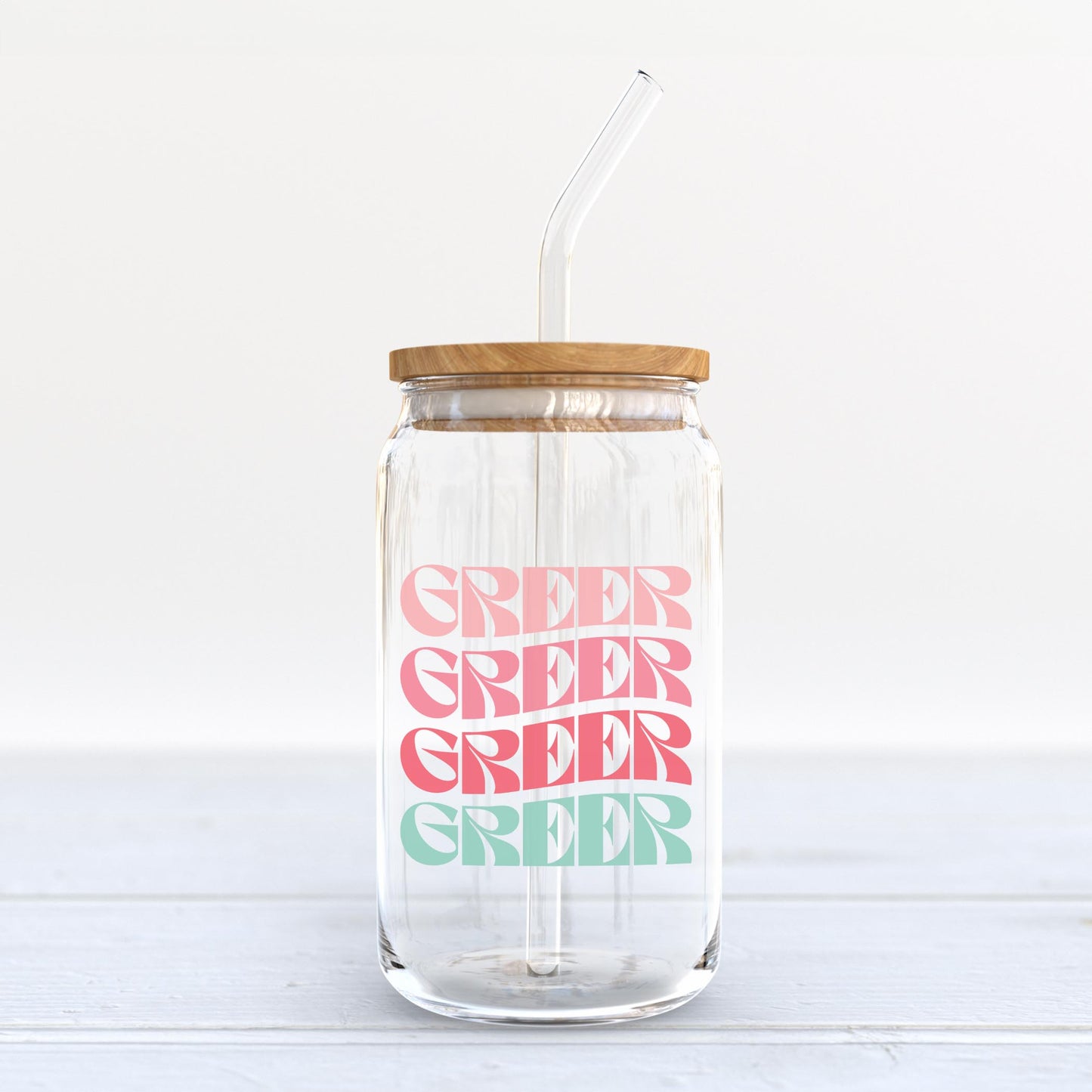16oz Cold Brew Glass-Retro Wave Greer, SC