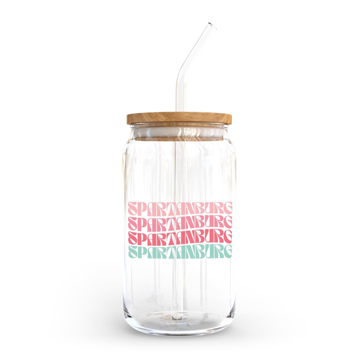 16oz Cold Brew Glass-Retro Wave Spartanburg, SC