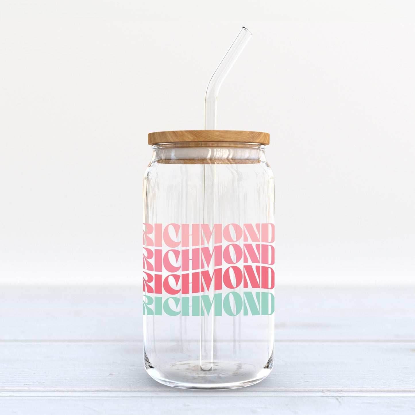 16oz Cold Brew Glass-Retro Wave Richmond -3