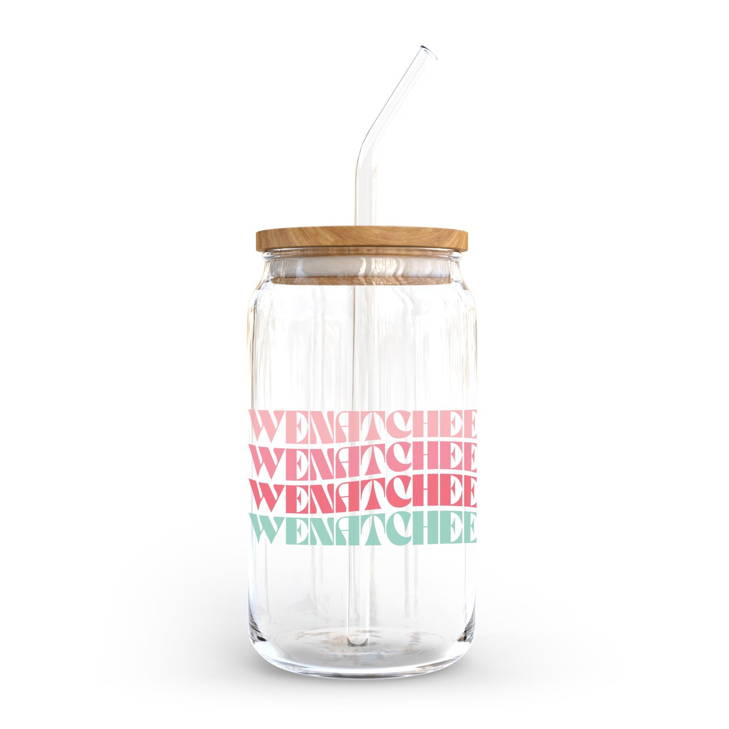 16oz Cold Brew Glass-Retro Wave Wenatchee Washington -0