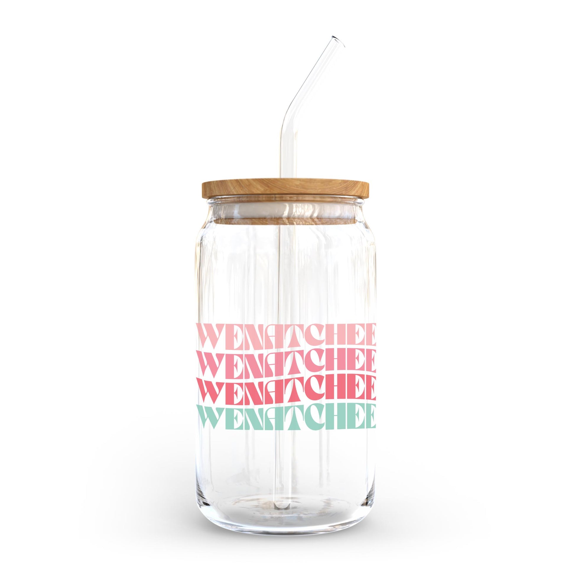 16oz Cold Brew Glass-Retro Wave Wenatchee Washington -0