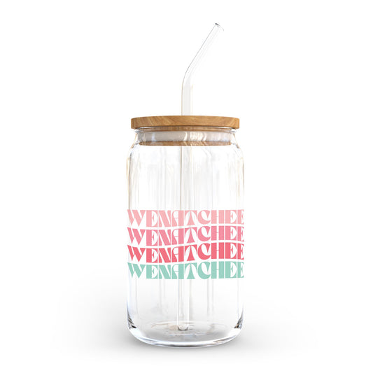 16oz Cold Brew Glass-Retro Wave Wenatchee Washington -0