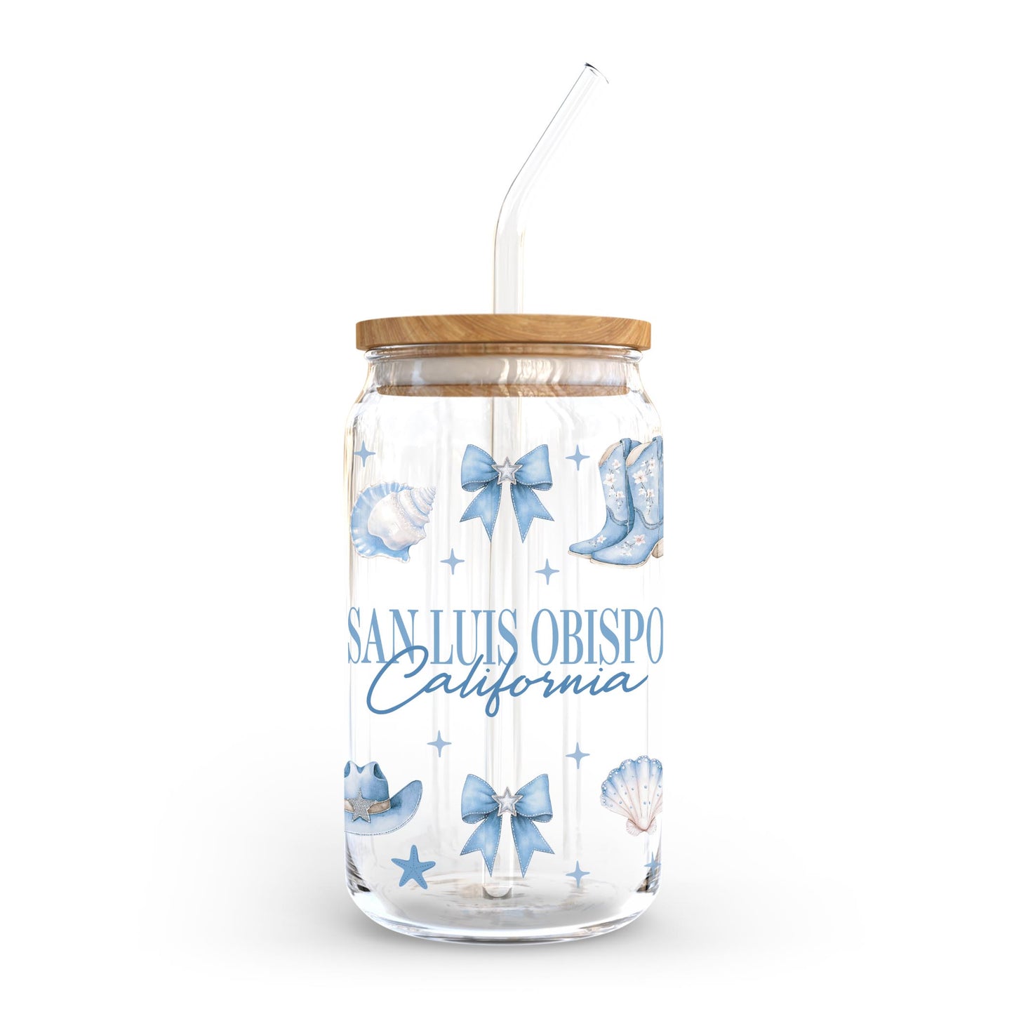 16oz Cold Brew Glass-Love+Local Coastal Cowgirl -0