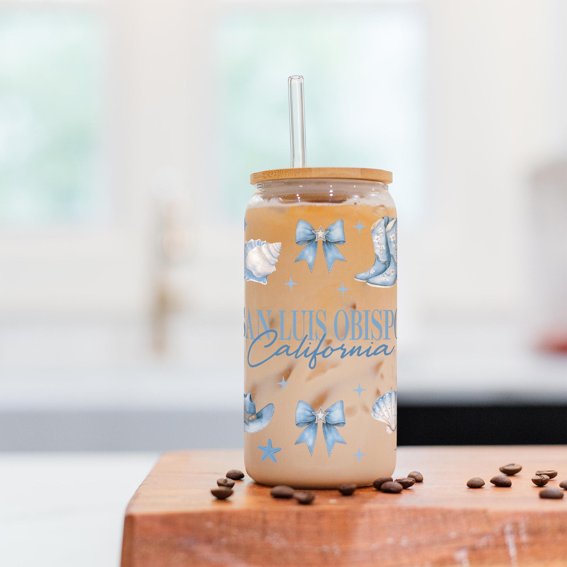 16oz Cold Brew Glass-Love+Local Coastal Cowgirl -2