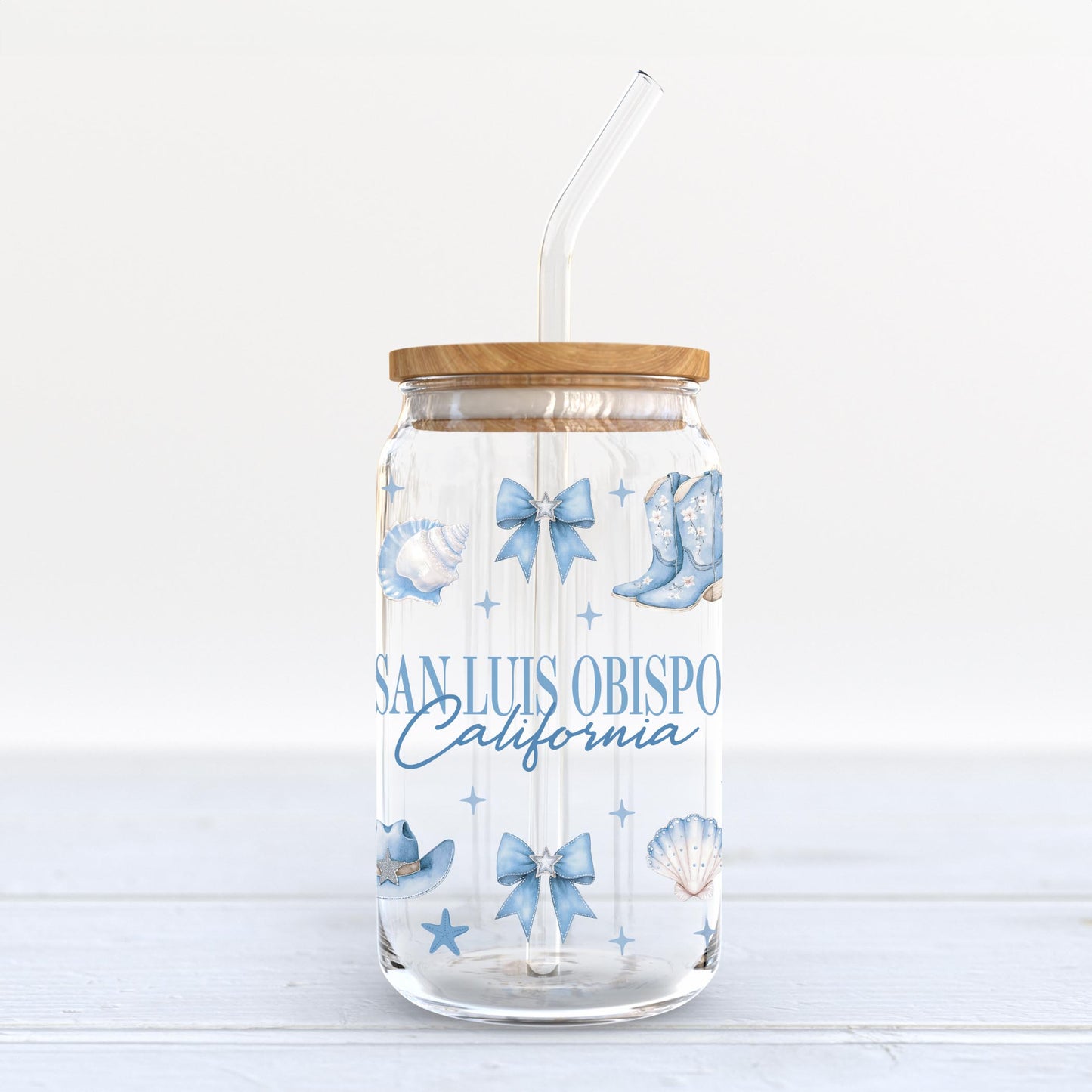 16oz Cold Brew Glass-Love+Local Coastal Cowgirl -3