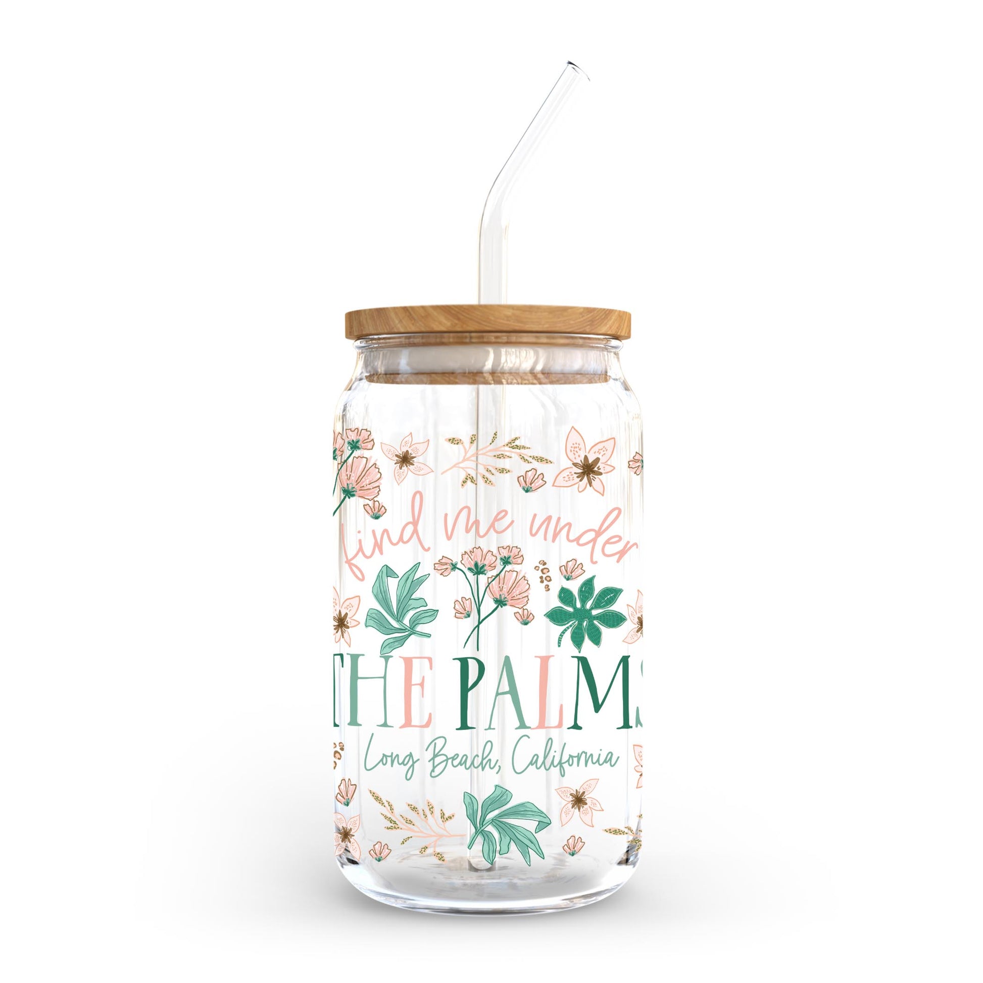 16oz Cold Brew Glass-Love+Local Lush Tropics -0