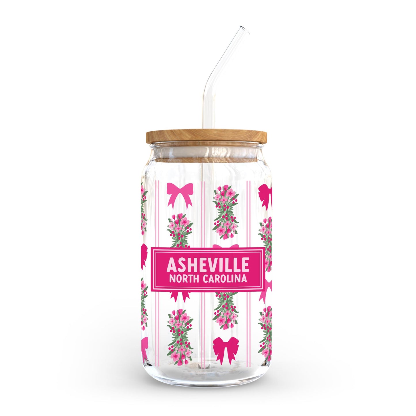 16oz Cold Brew Glass-Love+Local Bonita Bows -0