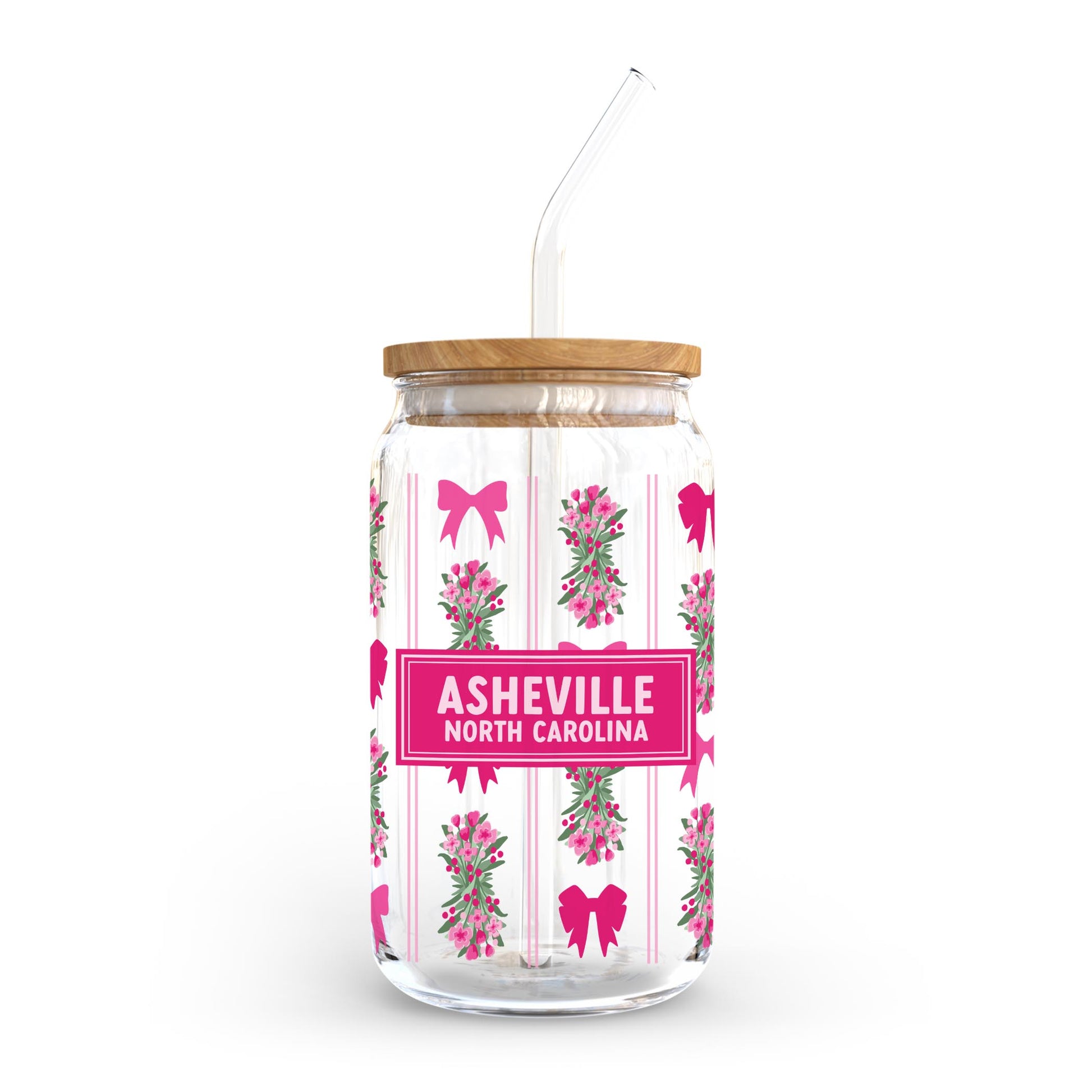 16oz Cold Brew Glass-Love+Local Bonita Bows -0